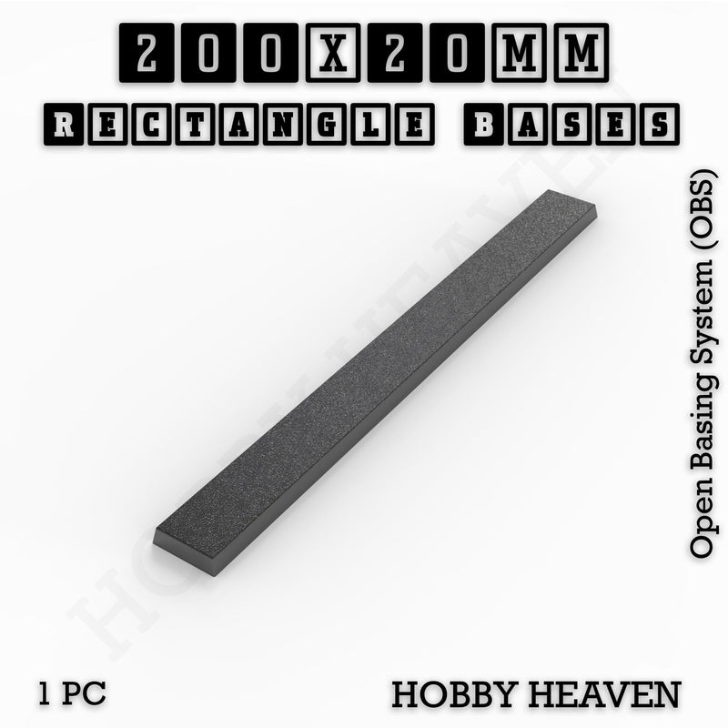 Rectangle Bases Range Sizes - 125x50mm to 200x175mm Large Sizes 3d Print Full Range Tabletop Games - Only-Games