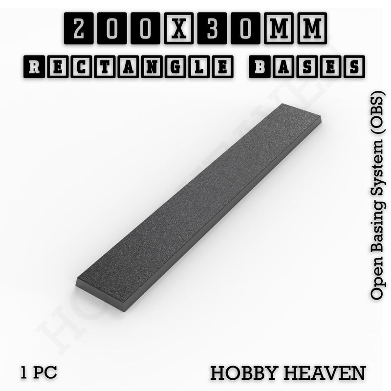 Rectangle Bases Range Sizes - 125x50mm to 200x175mm Large Sizes 3d Print Full Range Tabletop Games - Only-Games