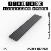 Rectangle Bases Range Sizes - 125x50mm to 200x175mm Large Sizes 3d Print Full Range Tabletop Games - Only-Games