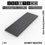 Rectangle Bases Range Sizes - 125x50mm to 200x175mm Large Sizes 3d Print Full Range Tabletop Games - Only-Games