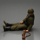 A soldier who fell after a strong battle and is waiting for help + weapons - Only-Games