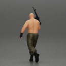 mafia gangster in gloves pants holding a submachine gun - Only-Games