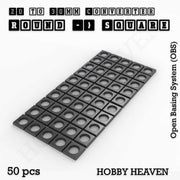Round to Square Bases Shape and Size Converters 3d Print Full Range - Only-Games