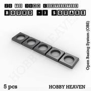 Round to Square Bases Shape and Size Converters 3d Print Full Range - Only-Games
