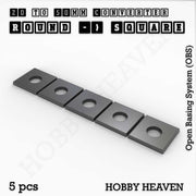 Round to Square Bases Shape and Size Converters 3d Print Full Range - Only-Games