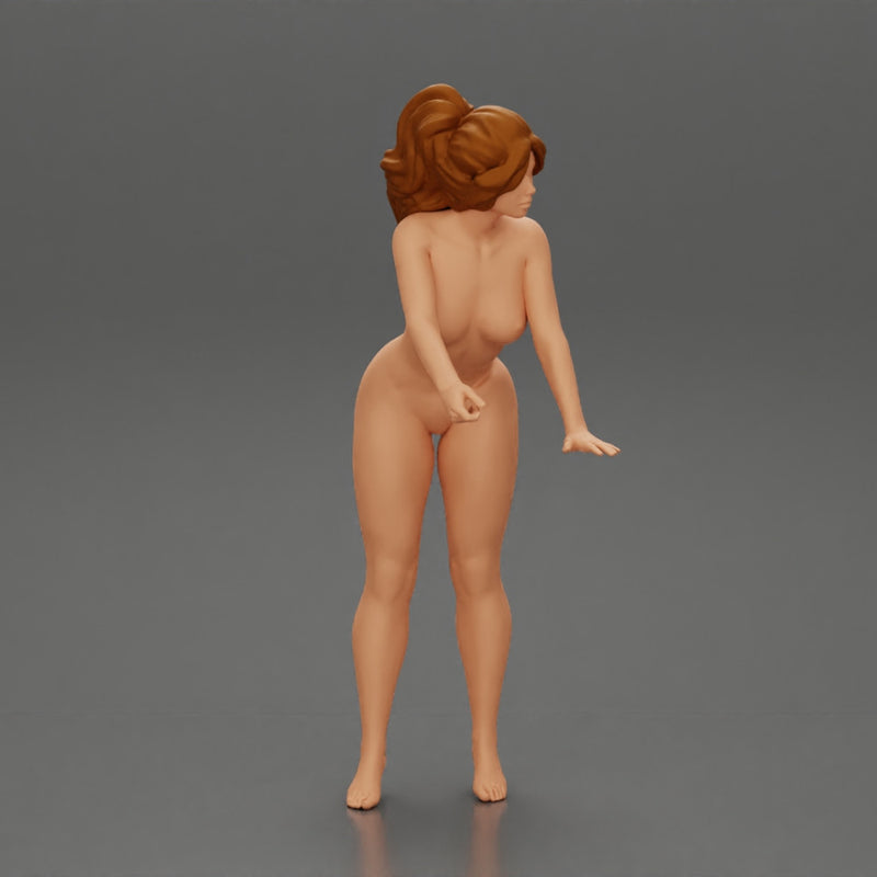 Naked Sexy Girl in short putting gas in car at gasoline station - Only-Games