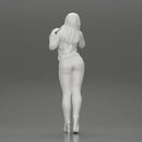 Beautiful girl in jeans and shirt posing - Only-Games