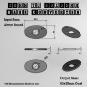 Round To Oval Bases Size Converters 3d Print Full Range - Only-Games