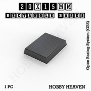 Rectangle Bases Range Sizes - 75x30mm to 125x40mm Medium Sizes 3d Print Full Range Tabletop Games - Only-Games
