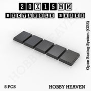 Rectangle Bases Range Sizes - 75x30mm to 125x40mm Medium Sizes 3d Print Full Range Tabletop Games - Only-Games