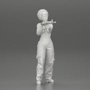 Armed black girl going to shoot a gun in bra - Only-Games