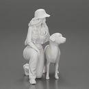 Chola Girl in hat sitting on knee hugging her dog - Only-Games