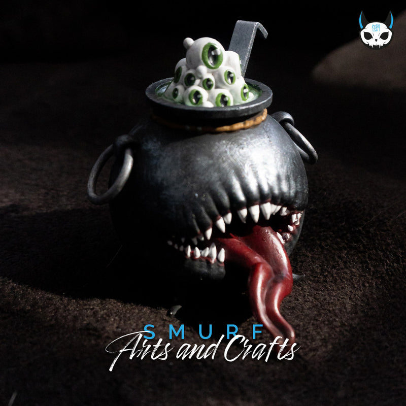 Mimic Witch Cauldron - Dark Fantasy 3D Miniature