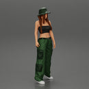 gangster homies lowrider girl posing in hat with pigtail hairstyle - Only-Games