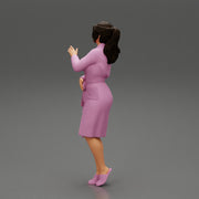 woman in bathrobe standing - Only-Games