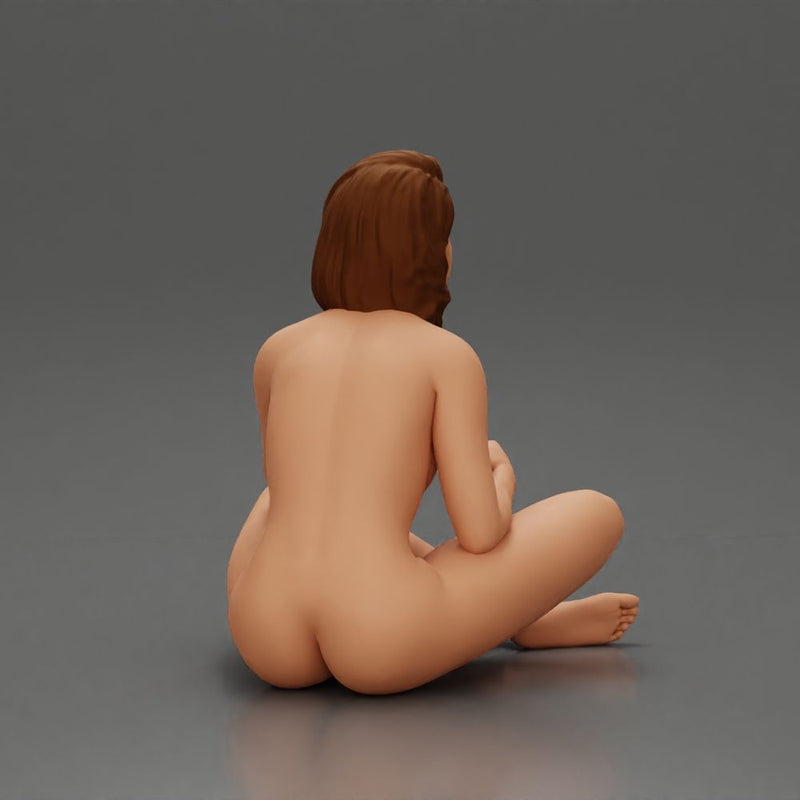 Naked Girl Sitting thinking