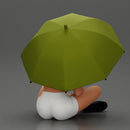 Pretty Girl with an Umbrella in bra and Shorts, Sitting - Only-Games