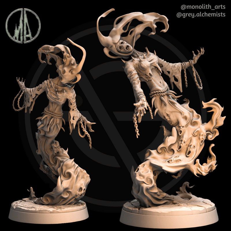 Ghost - Evil Spirit - Fantasy Resin Miniature in 32mm - DnD Monsters