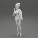 sexy girl posing in fashion shirt and mini skirt - Only-Games