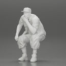 Fat Gangster sitting and thinking - Only-Games