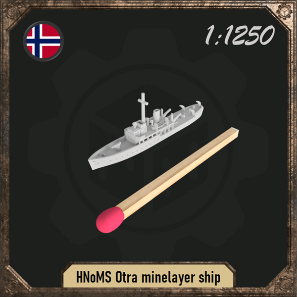 1/1250 HNoMS Otra minelayer ship