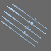 Cyber Samurai Yari Spears RIGHT - Only-Games