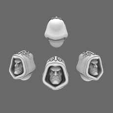 Arthurian Knights V10 Hooded Faithful Heads - Only-Games