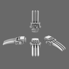 Cyber Samurai Tekko Melee Hand Weapons - Only-Games