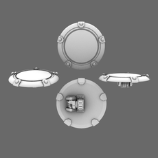 Space Knights Domed Shield Type B RIGHT - Only-Games