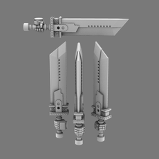 Space Knights Fantasy Cloud Sword LEFT - Only-Games