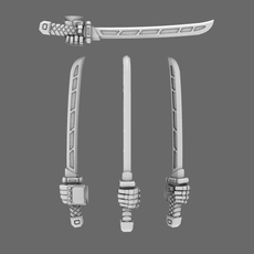 Cyber Samurai Techno Katana Type A LEFT - Only-Games