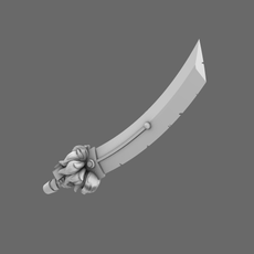 Cyber Samurai Demon Dog Sword RIGHT - Only-Games