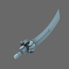 Cyber Samurai Demon Dog Sword RIGHT - Only-Games