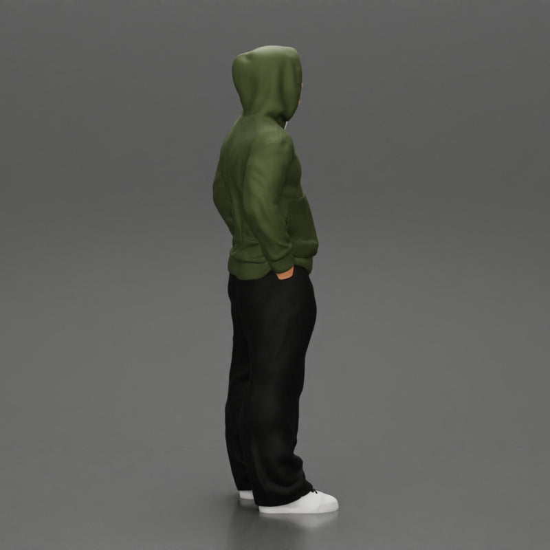 2 Gangster homie in hoodie standing with hands in pockets - Only-Games