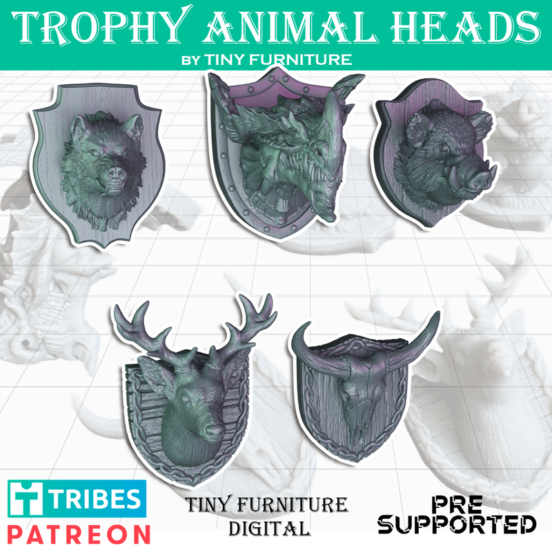 Trophy animal heads - Only-Games