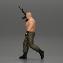 mafia gangster in gloves pants holding a submachine gun - Only-Games