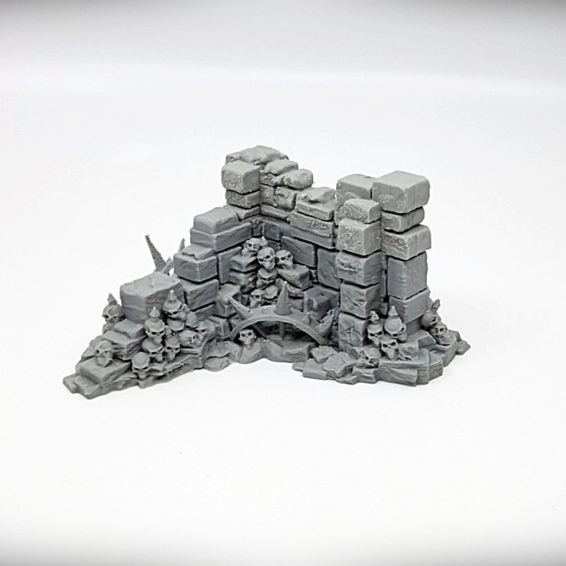 Basic Corner Wall B: Ancient Ruins GRIMDARK Terrain Set - Only-Games