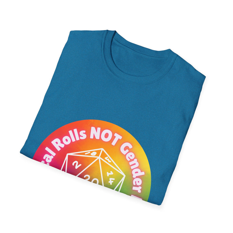 Critical Rolls NOT Gender Roles Unisex Softstyle T-Shirt - Only-Games
