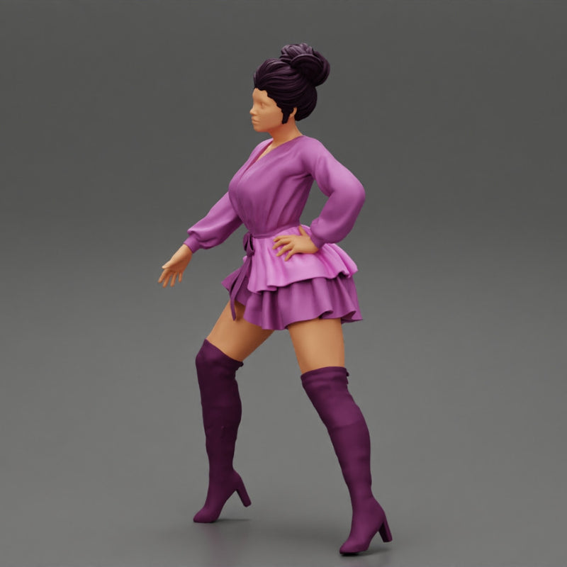 Beautiful Young Attractive Woman Wearing Dress and boot - Only-Games