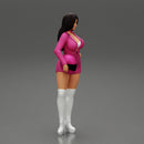 Sexy motorcyclist woman holding helmet - Only-Games