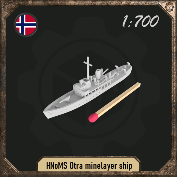 1/700 HNoMS Otra minelayser ship