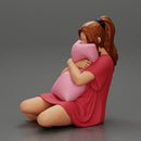 beautiful girl scared sitting and holding a pillow while watching a horror movie on TV - Only-Games