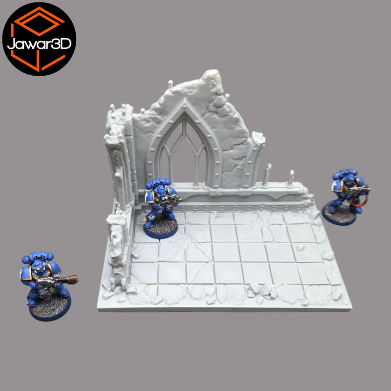 Building Section - 28mm Wargaming Scatter Terrain Scenery Tabletop Miniature - Only-Games