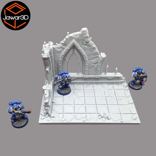 Building Section - 28mm Wargaming Scatter Terrain Scenery Tabletop Miniature - Only-Games