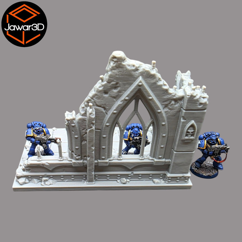 Building Section - 28mm Wargaming Scatter Terrain Scenery Tabletop Miniature - Only-Games