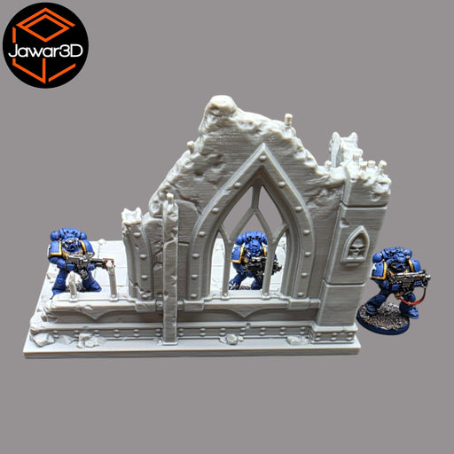 Building Section - 28mm Wargaming Scatter Terrain Scenery Tabletop Miniature - Only-Games