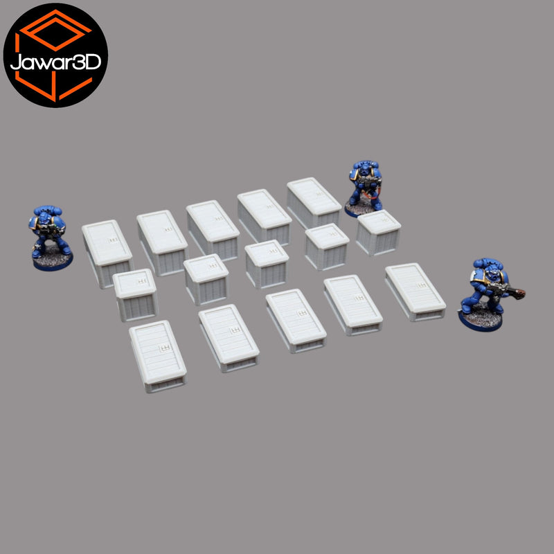 Crate Selection - 28mm Wargaming Scatter Terrain Scenery Tabletop - Only-Games