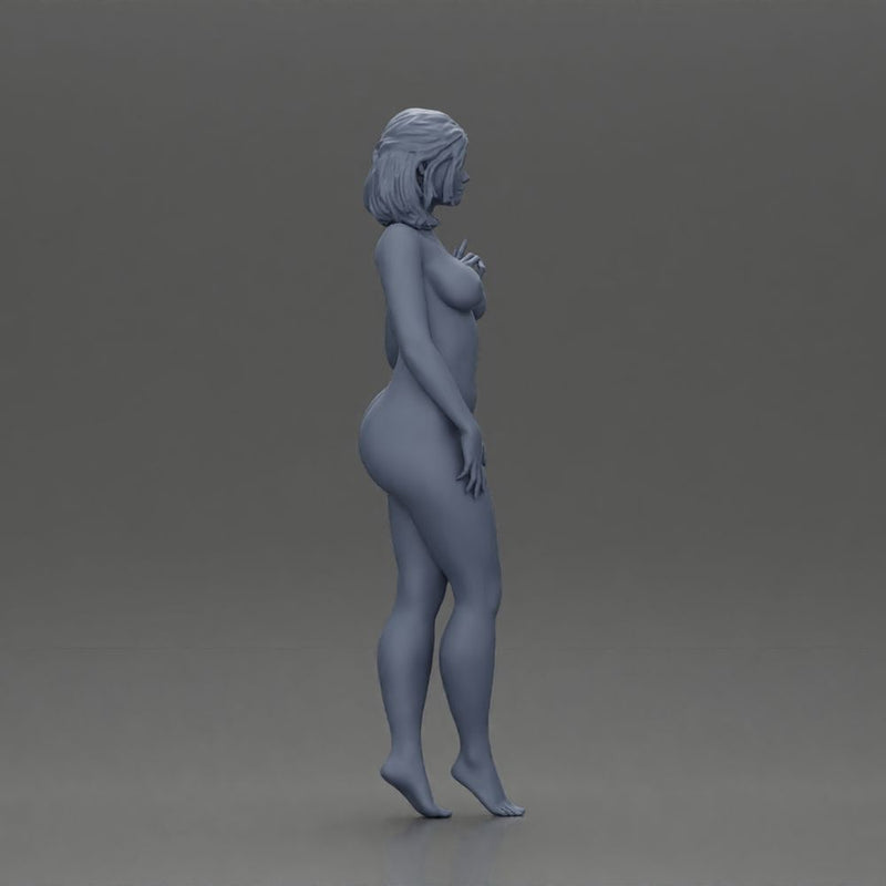 Naked girl standing and posing