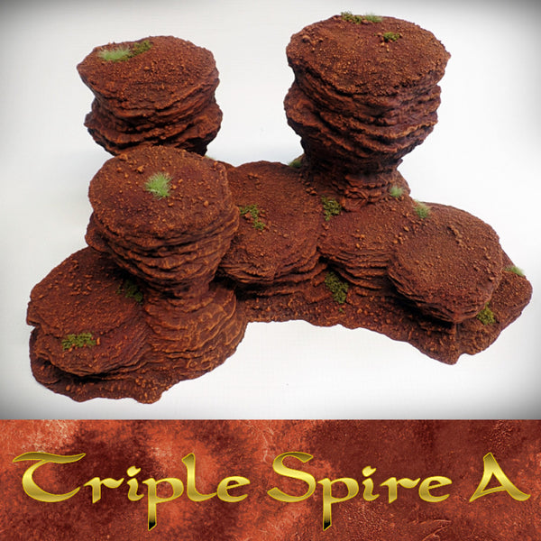 Triple Spire A: Spires and Plateaus Terrain Set - Only-Games