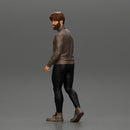 Stylish Man Walking in Turtleneck - Only-Games
